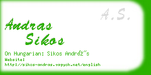 andras sikos business card